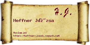 Heffner Józsa névjegykártya